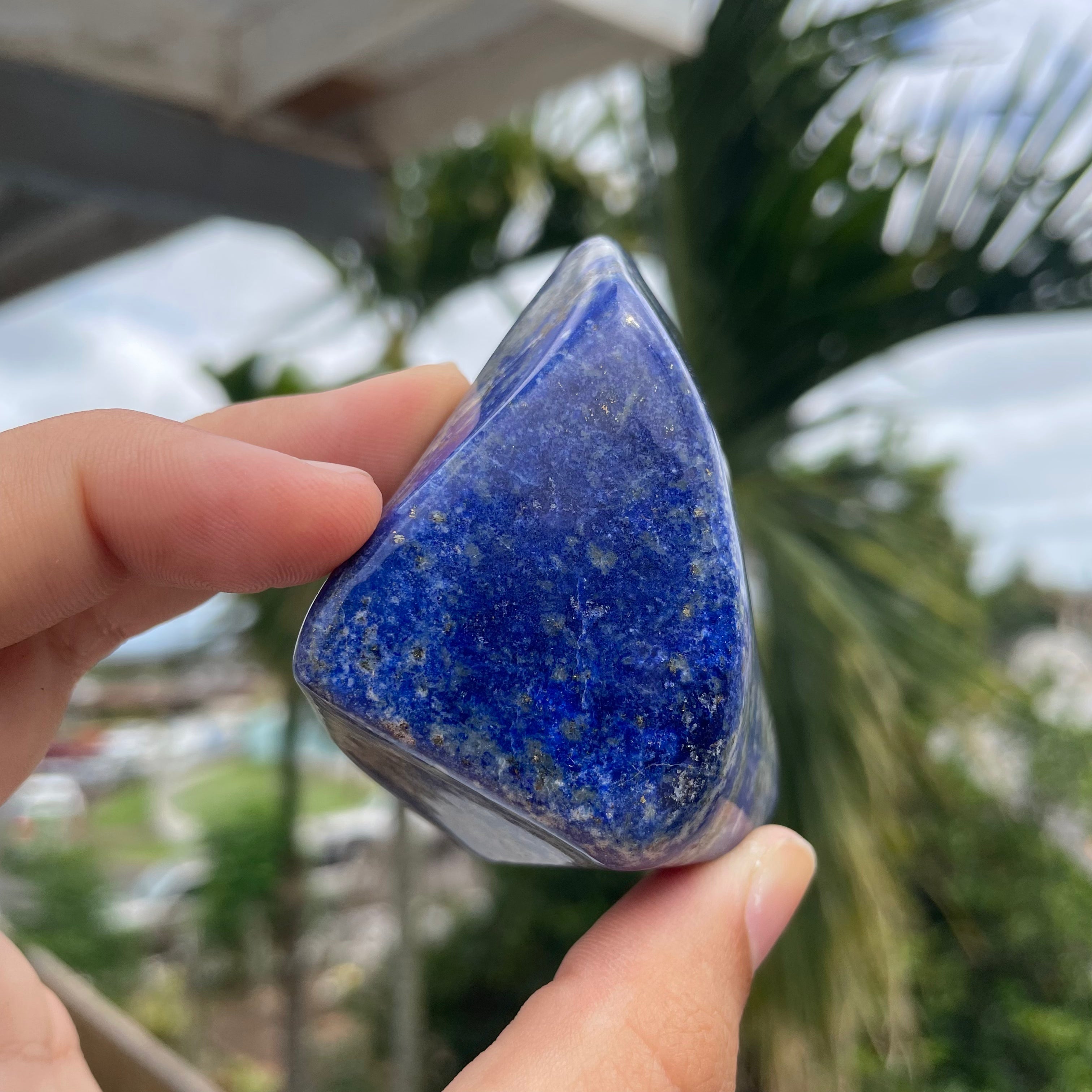 新政　2021 Lapis lazuli Self standing Lapis Lazuli #1449 – lemuriacrystalshop
