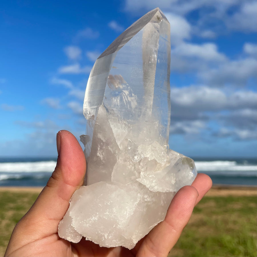 Large Clear Lemurian Quartz Crystal #1046