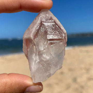 Rose Snow Lemurian Quartz Crystal #1379