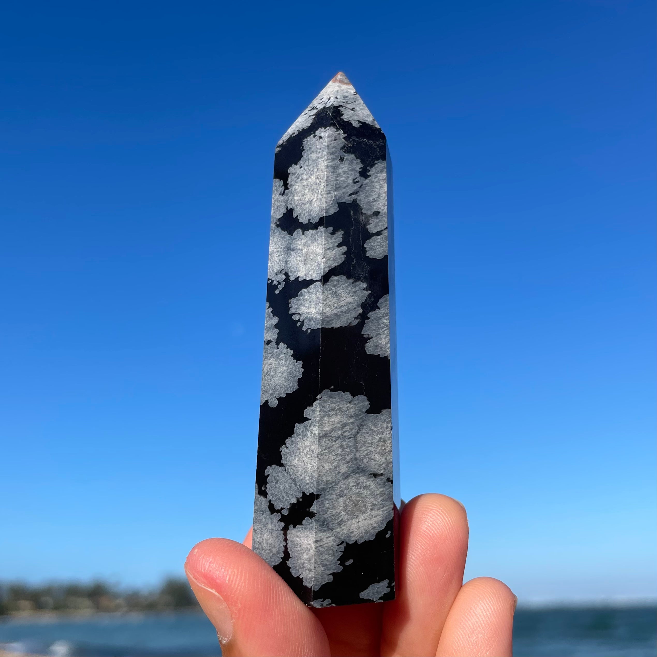 Snowflake Obsidian Tower #1343 – lemuriacrystalshop