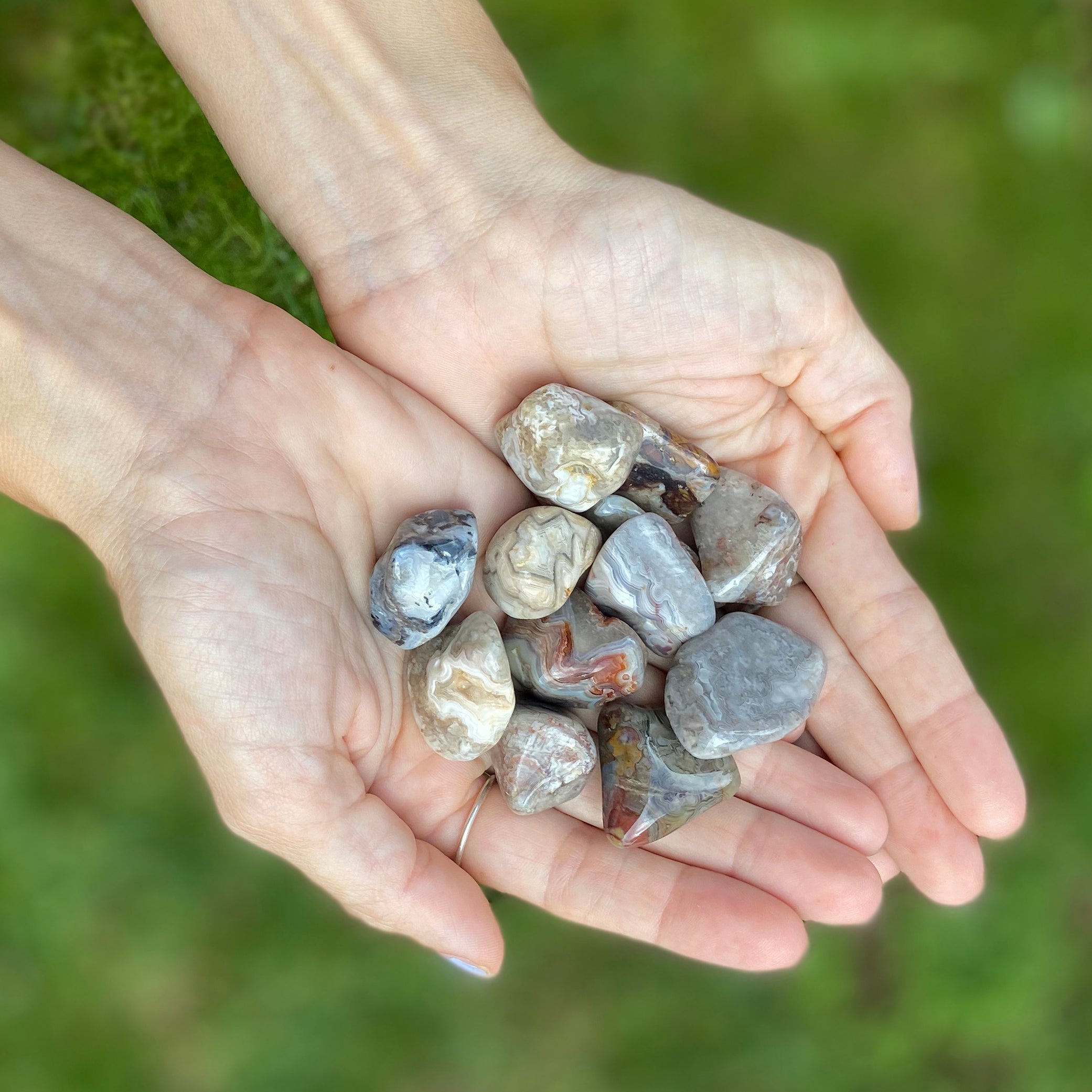 3x Crazy Lace Agate Tumble Set! – lemuriacrystalshop