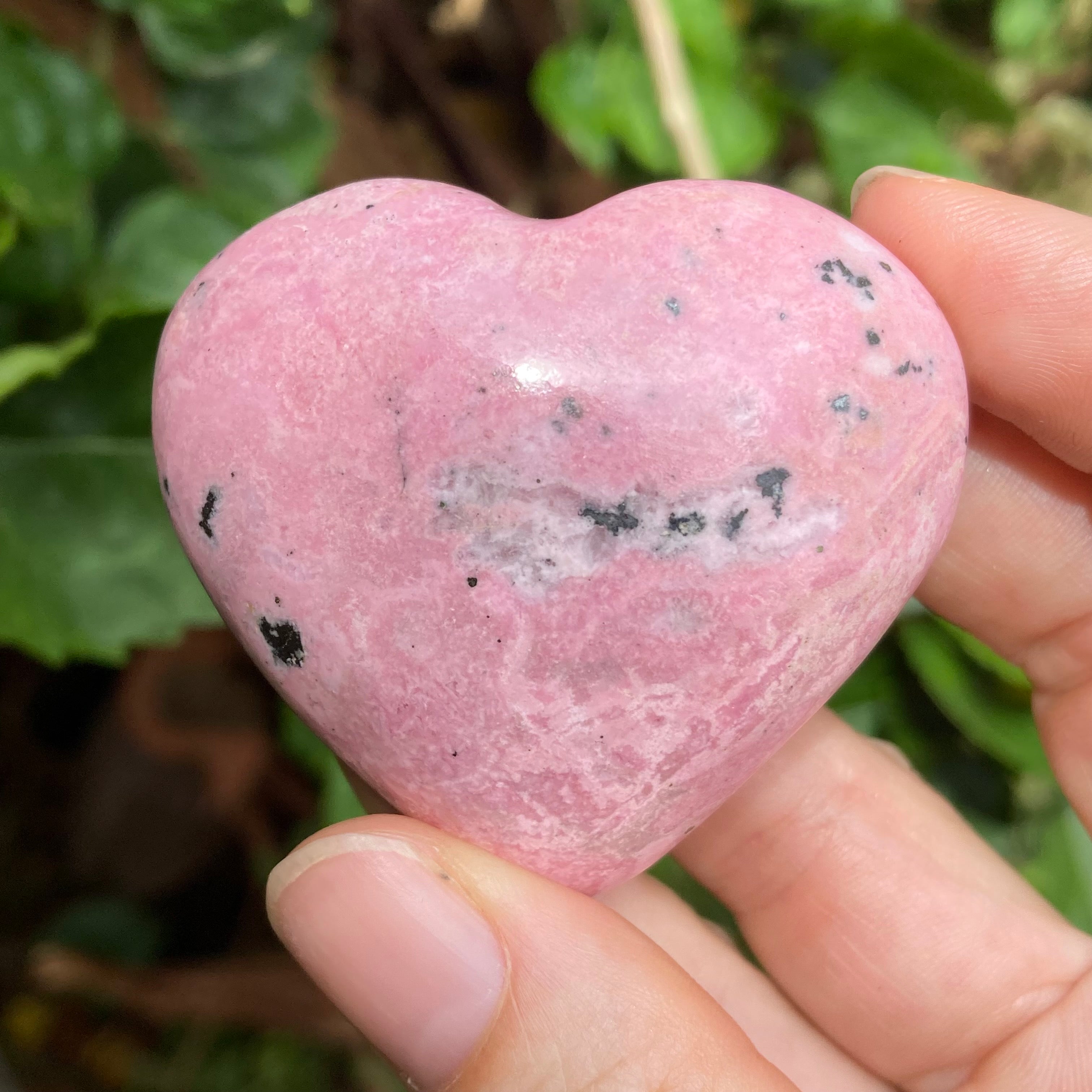 Rodinite discount Quartz and Tormaline Heart