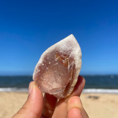 Rose Snow Lemurian Quartz Crystal #1390