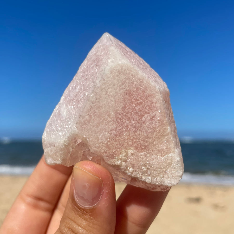 Rose Snow Lemurian Quartz Crystal #1391