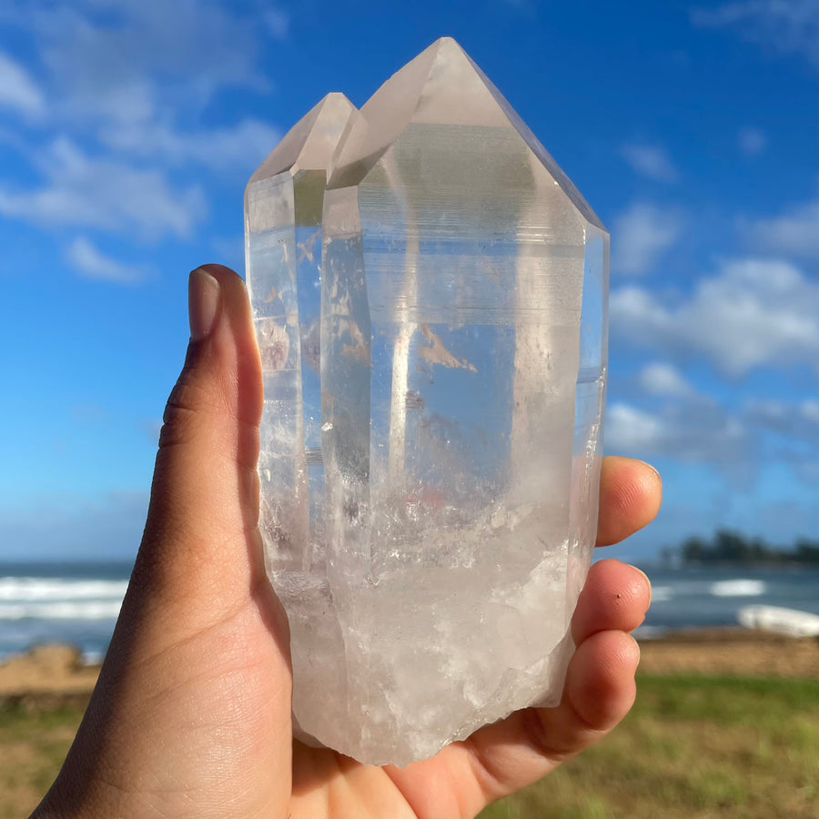 Large Clear Lemurian Quartz Crystal #1047