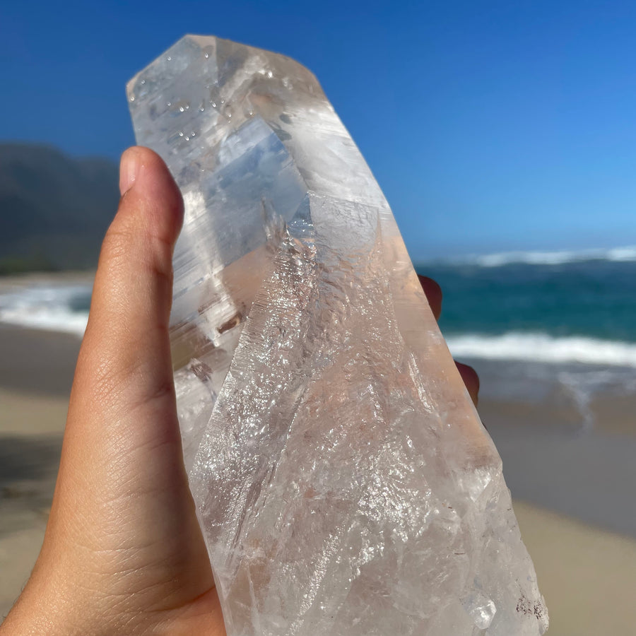 XL Clear Lemurian Quartz Crystal #1041