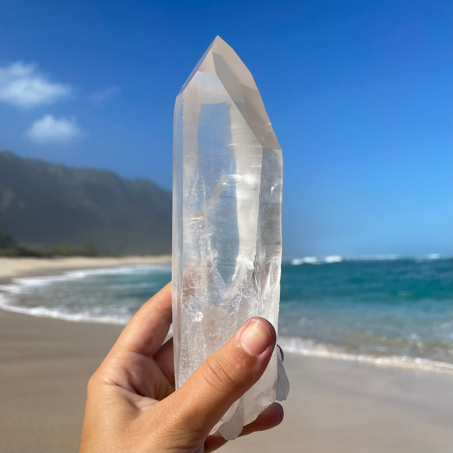 Large Clear Lemurian Quartz Crystal #1043