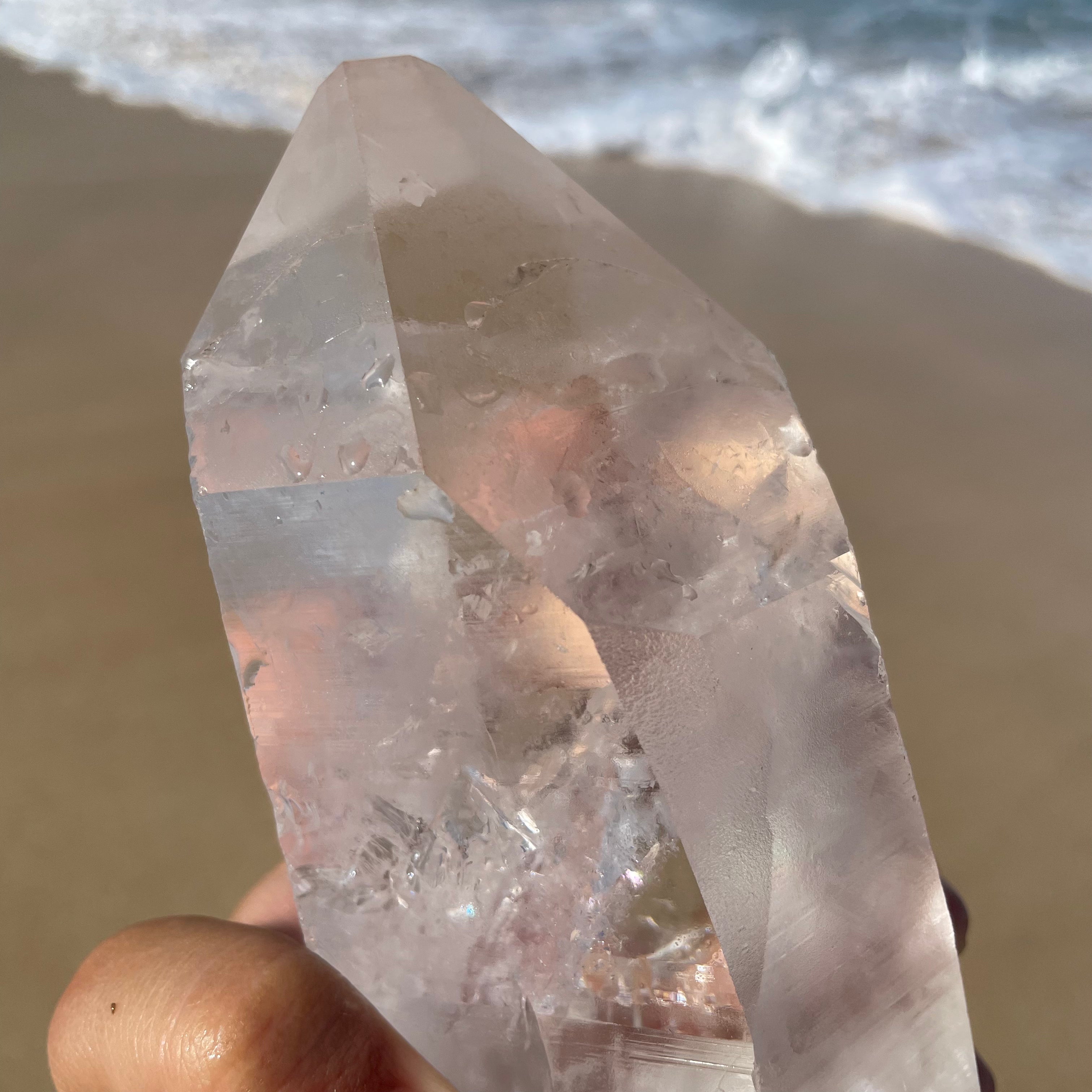 XL Clear Lemurian Quartz Crystal #1042 – lemuriacrystalshop