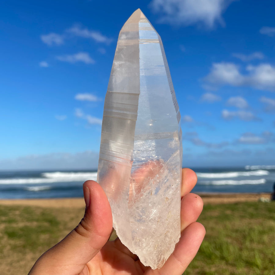 Large Clear Lemurian Quartz Crystal #1050