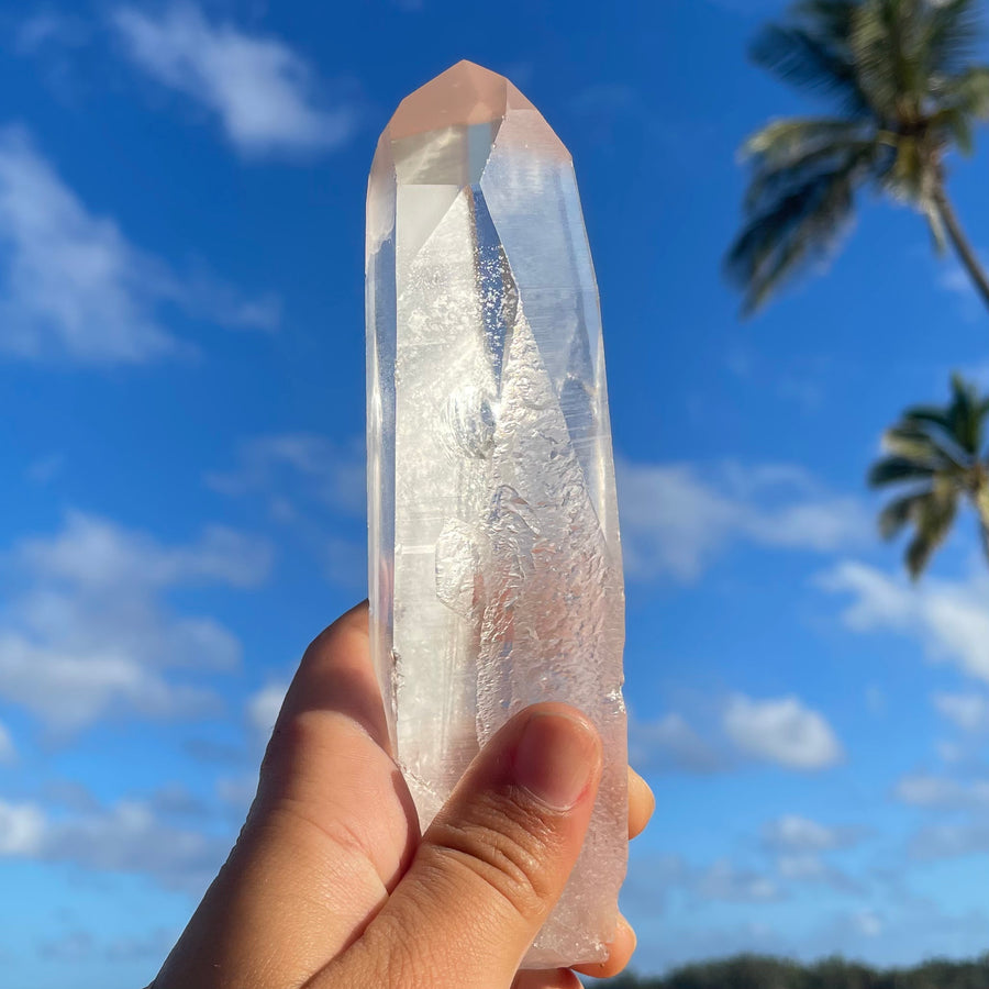 Large Clear Lemurian Quartz Crystal #1048