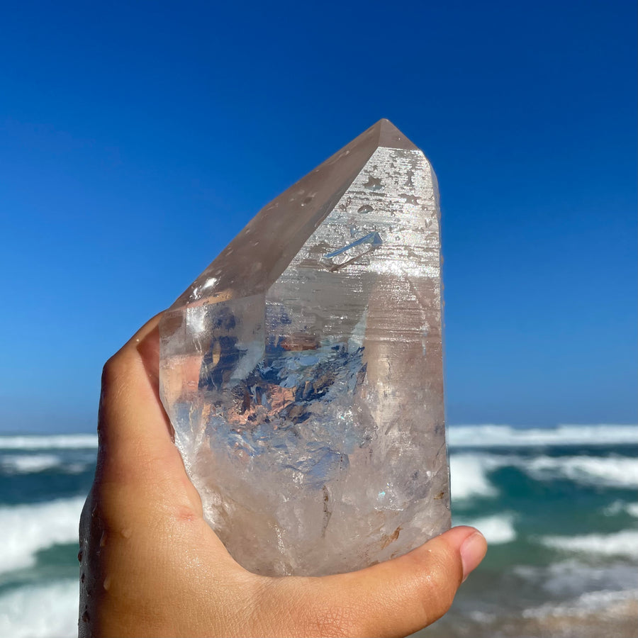Large Clear Lemurian Quartz Crystal #1045