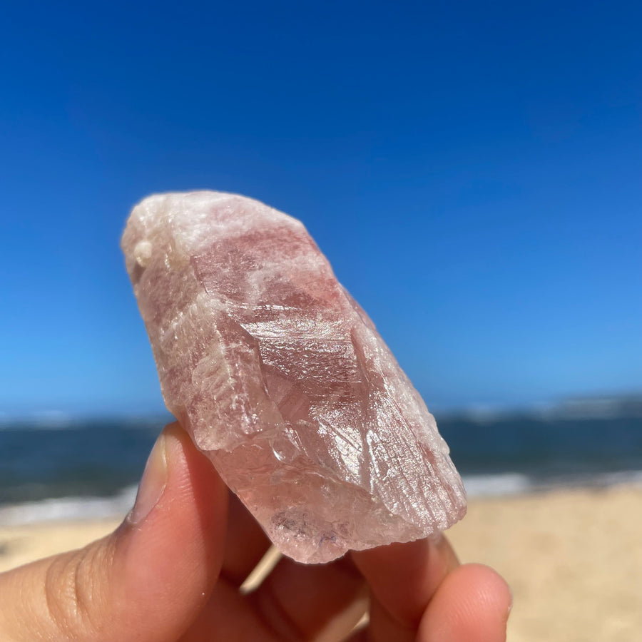 Rose Snow Lemurian Quartz Crystal #1374