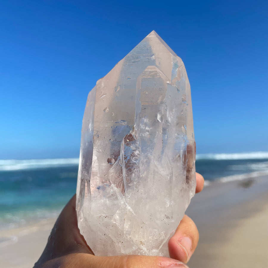 Large Clear Lemurian Quartz Crystal #1044
