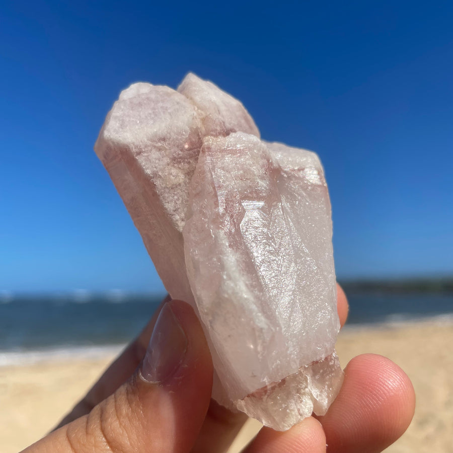 Rose Snow Lemurian Quartz Crystal #1371
