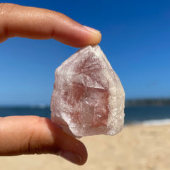 Snow Rose  Lemurian Quartz Crystal #1376