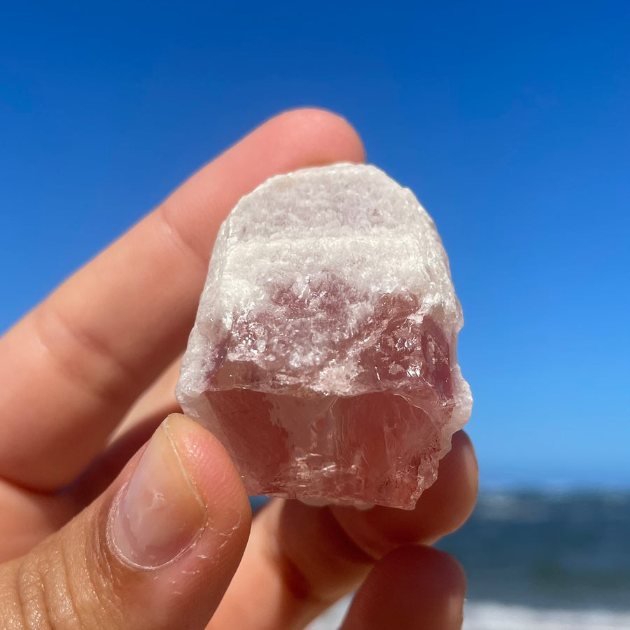 Rose Snow Lemurian Quartz Crystal #1372