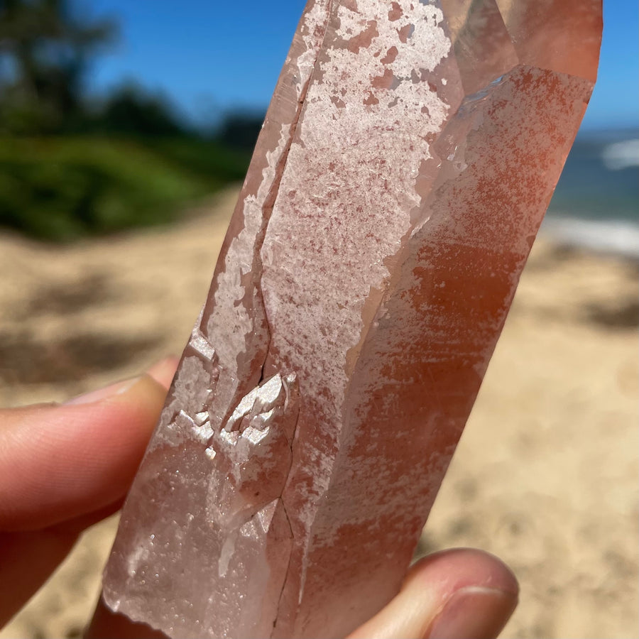Rose Lemurian Quartz Crystal #1093