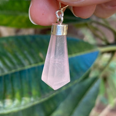 Rose Quartz Sterling Silver Pendant