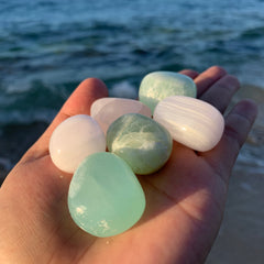 1x Pink Calcite or Green Calcite Tumble!