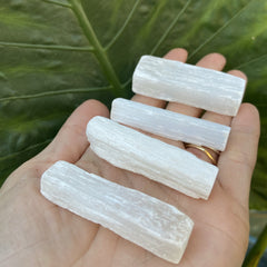 3x Raw Selenite Sticks, Great for Grids!