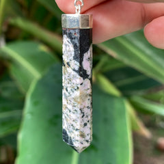 Snowflake Rhodonite Sterling Silver Pendant