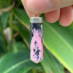 Rhodonite Sterling Silver Pendant