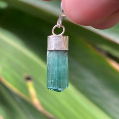 Blue Tourmaline (Indicolite) Sterling Silver Pendant