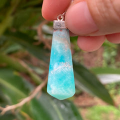 Ocean Calcite Sterling Silver Pendant