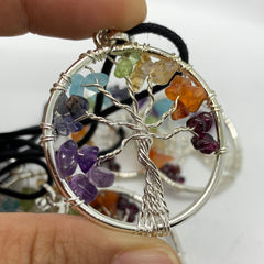 7 Chakras Tree Adjustable Necklace