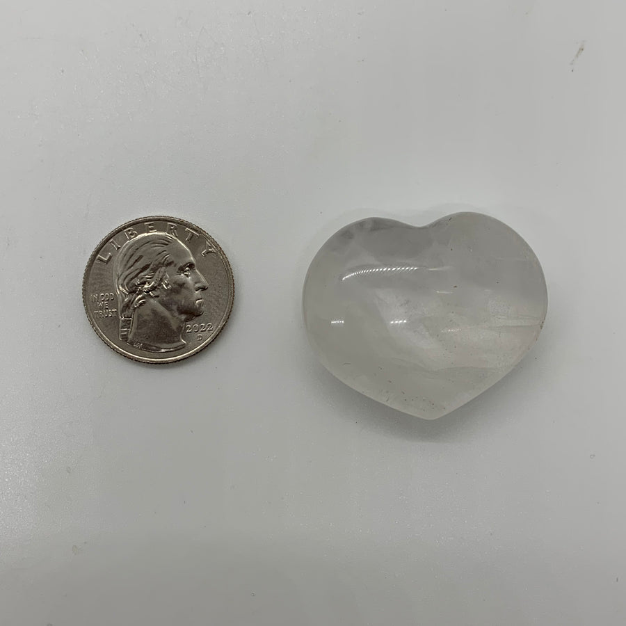 Small Clear Quartz Heart