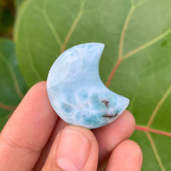Larimar Crescent Moon #25, Extra Quality 🌙