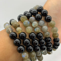 Protection Signature 8mm Bracelet (black tourmaline, labradorite)