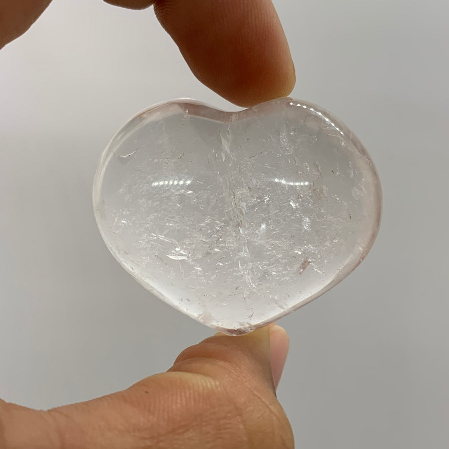 Small Clear Quartz Heart