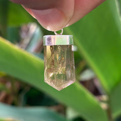 Natural Congo Citrine Sterling Silver Pendant