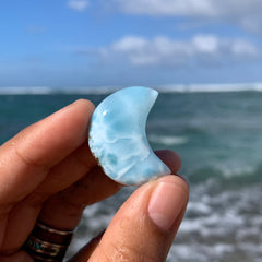 Larimar Crescent Moon #23, Extra Quality 🌙
